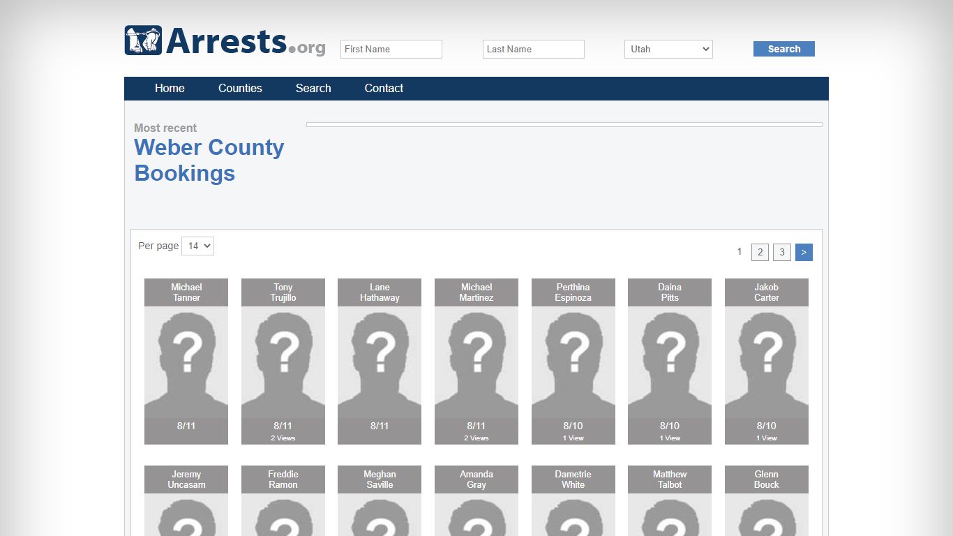 Weber County Arrests and Inmate Search